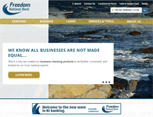 Tablet Screenshot of freedomnationalbank.com